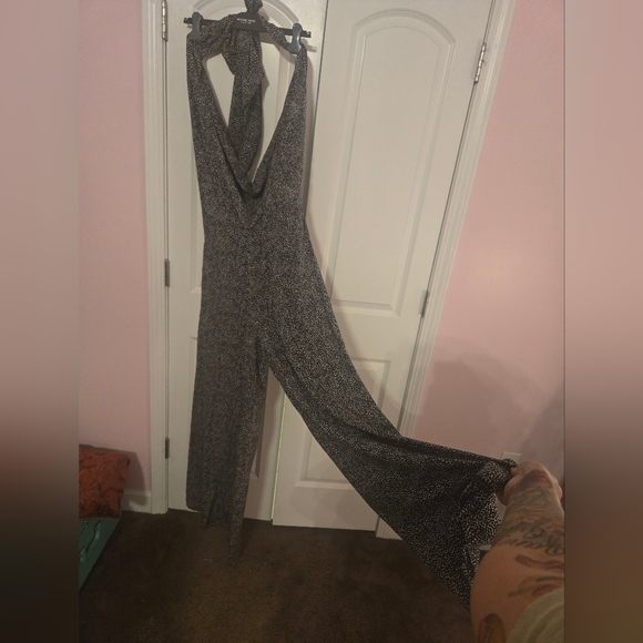 Michael Kors Collection Mini Cheetah Organic Silk Crepe De Chine Jumpsuit - Picture 4 of 11